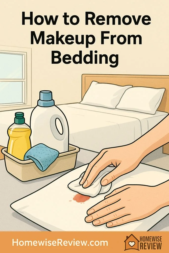 How to remove makeup from bedding