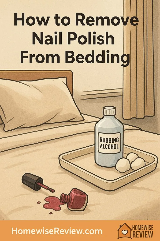 How to remove nail polish from bedding