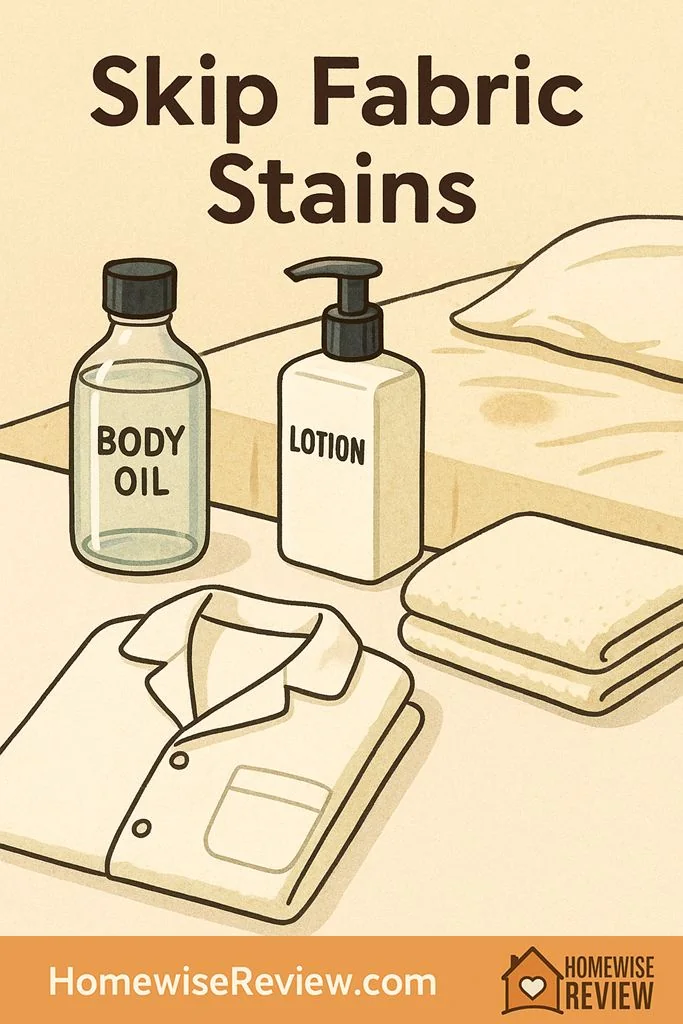 body oil stains clothes