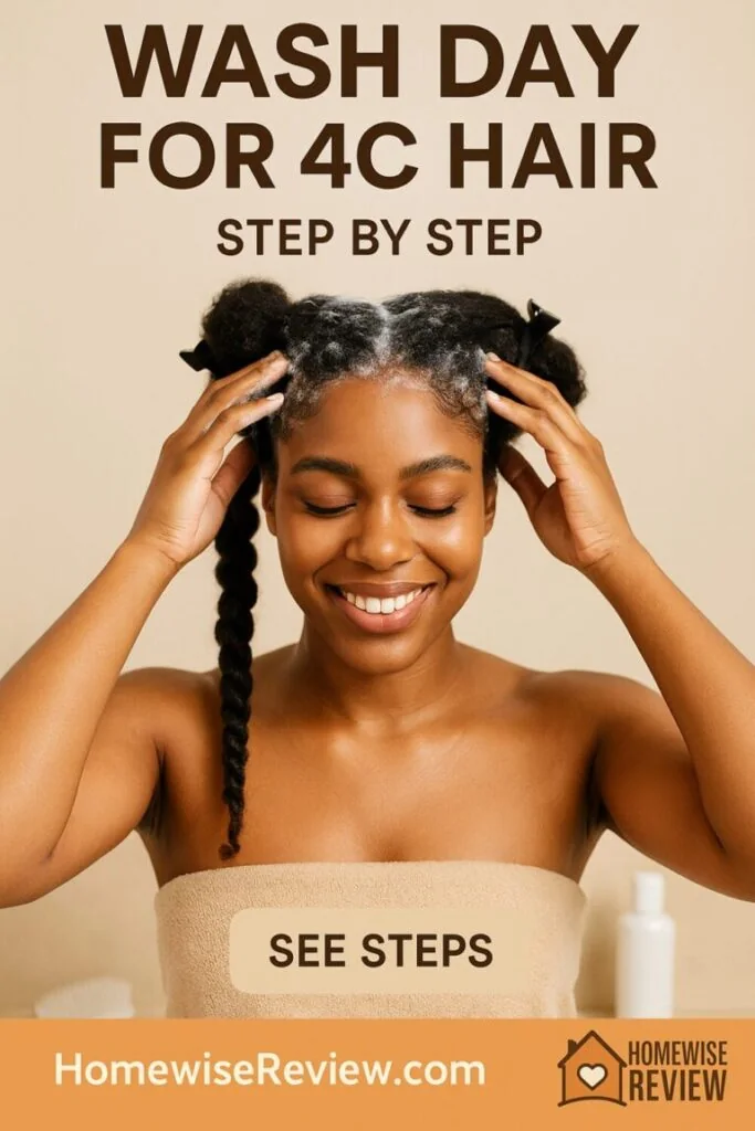 Wash Day Routine for 4C Hair
