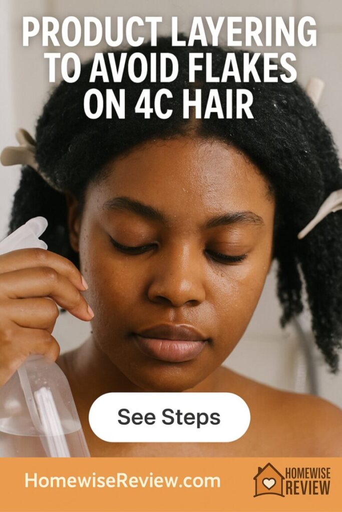 Product Layering to Avoid Flakes on 4C Hair