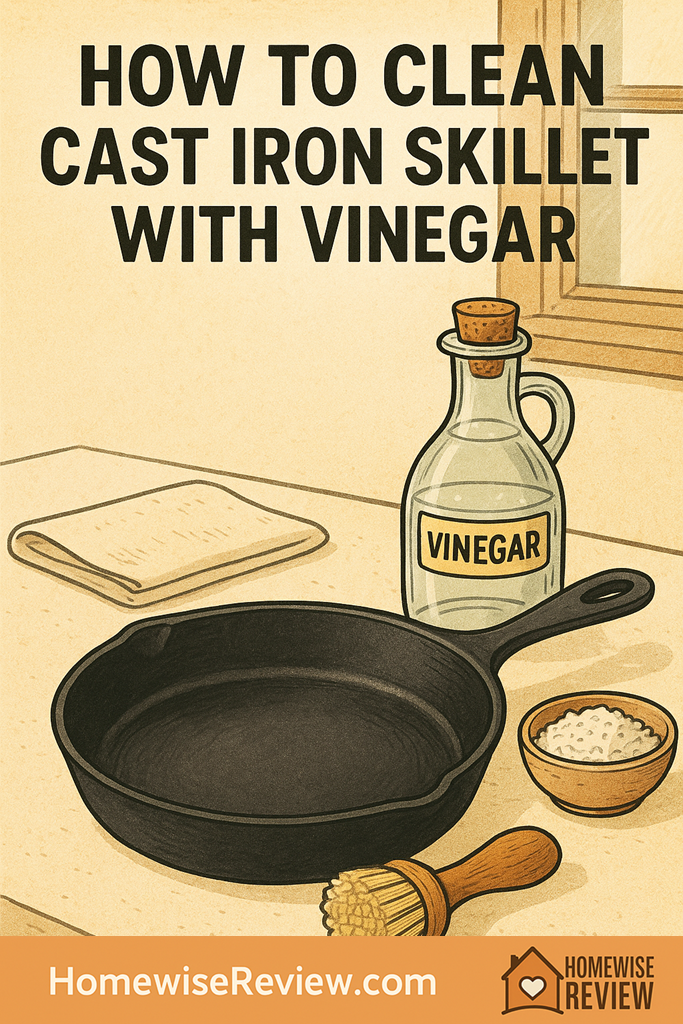How to clean Cast Iron Skillet with vinegar