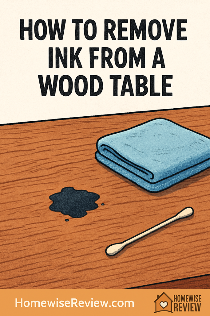 How to remove ink from wood table